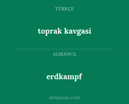 erdkampf - toprak kavgasi