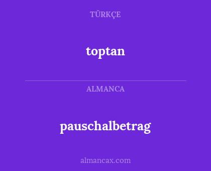 pauschalbetrag - toptan