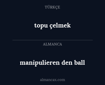 manipulieren den ball - topu çelmek