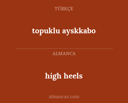 topuklu ayskkabo - high heels