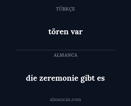 tören var - die zeremonie gibt es