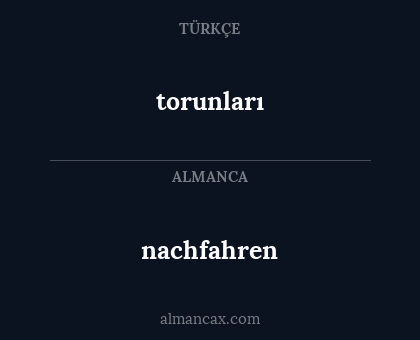 nachfahren - torunları