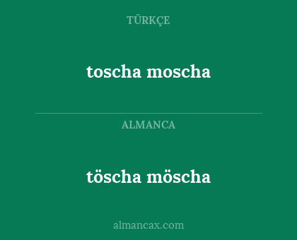 töscha möscha - toscha moscha