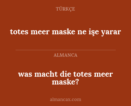 totes meer maske ne işe yarar - was macht die totes meer maske?