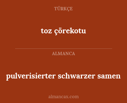 toz çörekotu - pulverisierter schwarzer samen