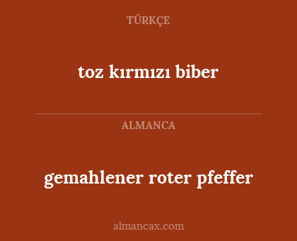 gemahlener roter pfeffer - toz kırmızı biber
