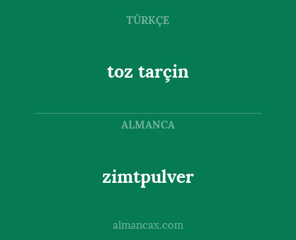 zimtpulver - toz tarçin