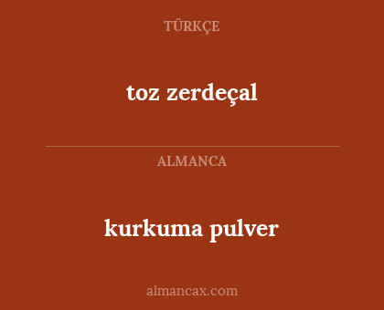 toz zerdeçal - kurkuma pulver