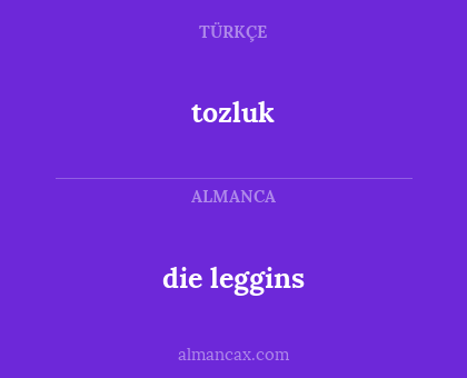 die leggins - tozluk