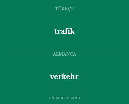 verkehr - trafik