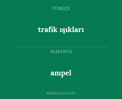 trafik ışıkları - ampel