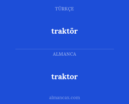 traktör - traktor