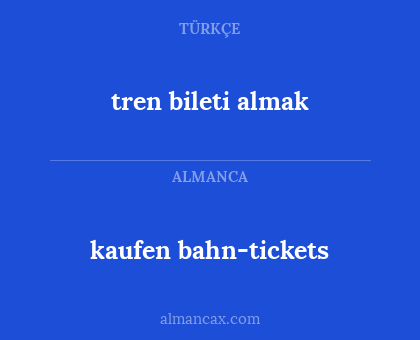kaufen bahn-tickets - tren bileti almak
