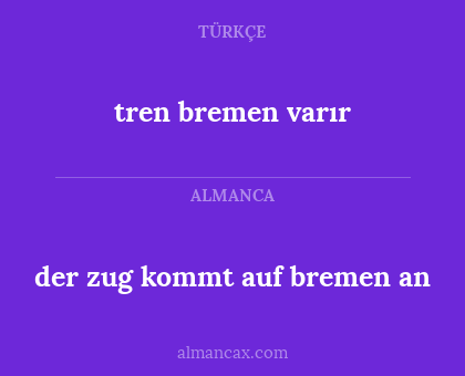 tren bremen varır - der zug kommt auf bremen an
