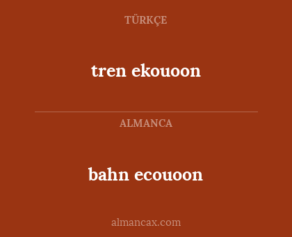 tren ekouoon - bahn ecouoon
