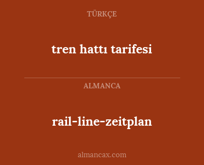 rail-line-zeitplan - tren hattı tarifesi