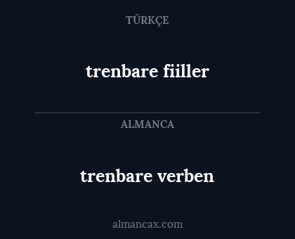 trenbare fiiller - trenbare verben
