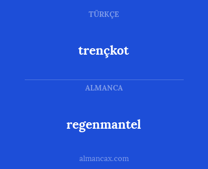 regenmantel - trençkot