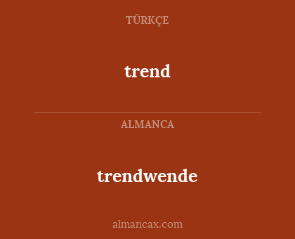 trend - trendwende