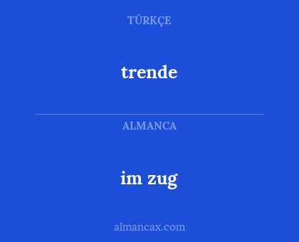 trende - im zug