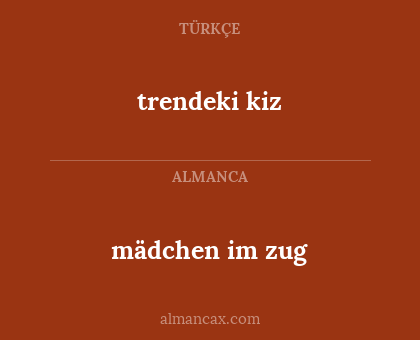 mädchen im zug - trendeki kiz