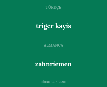 zahnriemen - triger kayis