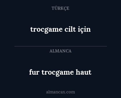fur trocgame haut - trocgame cilt için