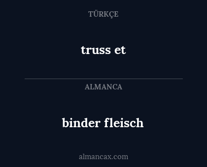 truss et - binder fleisch