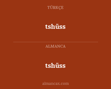 tshüss - tshüss