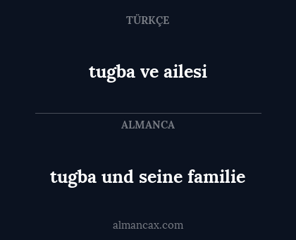 tugba ve ailesi - tugba und seine familie