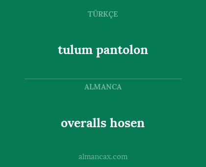tulum pantolon - overalls hosen