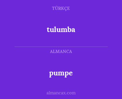pumpe - tulumba