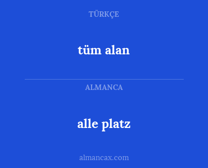 alle platz - tüm alan