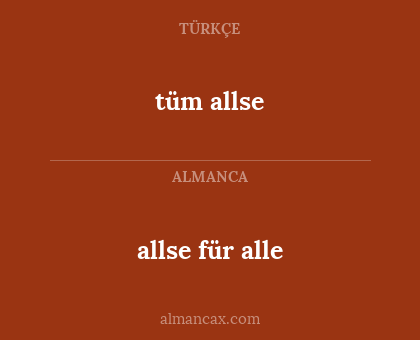 tüm allse - allse für alle