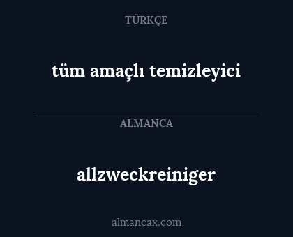 allzweckreiniger - tüm amaçlı temizleyici