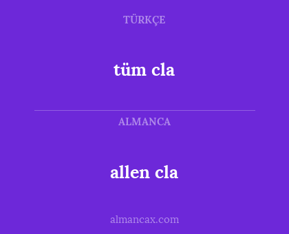 allen cla - tüm cla