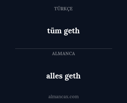 alles geth - tüm geth