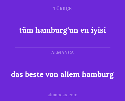 das beste von allem hamburg - tüm hamburg'un en iyisi