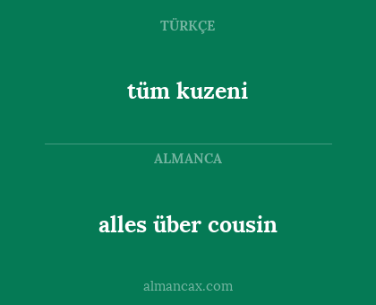 alles über cousin - tüm kuzeni