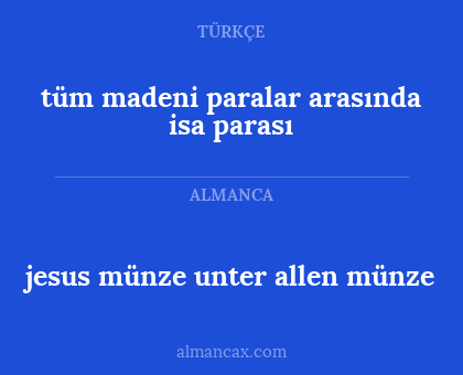 tüm madeni paralar arasında isa parası - jesus münze unter allen münze