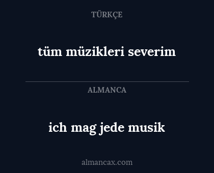 tüm müzikleri severim - ich mag jede musik