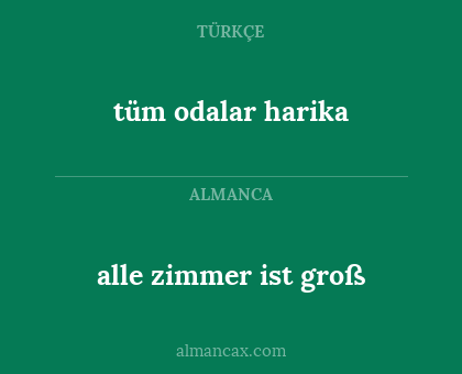 tüm odalar harika - alle zimmer ist groß