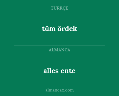 alles ente - tüm ördek
