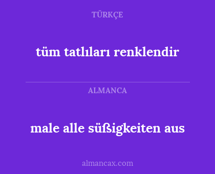 male alle süßigkeiten aus - tüm tatlıları renklendir