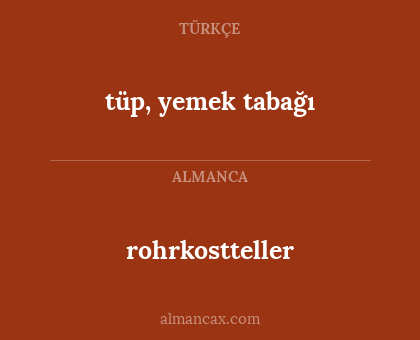 tüp, yemek tabağı - rohrkostteller