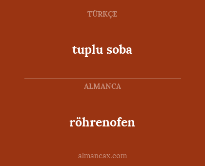 röhrenofen - tuplu soba