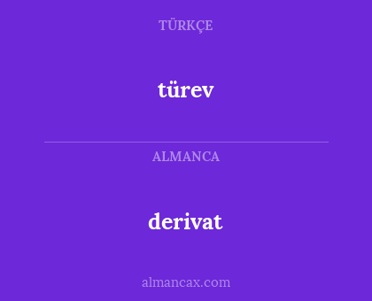 derivat - türev
