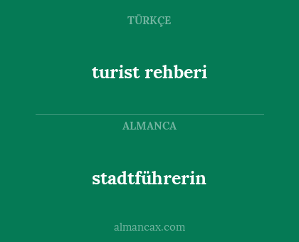 turist rehberi - stadtführerin