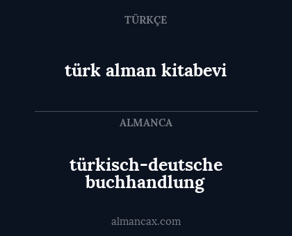 türkisch-deutsche buchhandlung - türk alman kitabevi