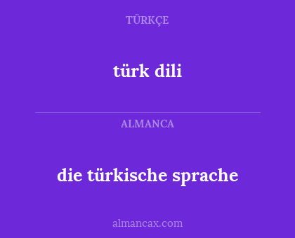 türk dili - die türkische sprache